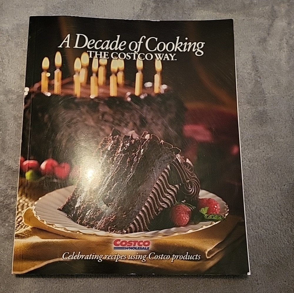 Vintage Costco Cookbook "A Decade Of Cooking"